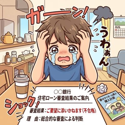 住宅ローン審査に落ちた様子