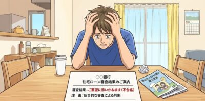 住宅ローンの審査に落ちて落ち込んでいる